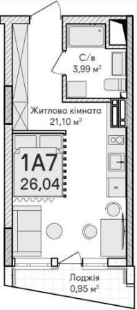 Нова квартира-студія 26.7 м² у ЖК "Синергія Сіті" – ваш новий дім! Ірпінь - зображення 2