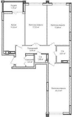 Простора 3-кімнатна квартира 90.8 м² з ремонтом у ЖК "Синергія Сіті"! Ірпінь