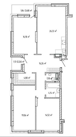 Продам 3 кім.квартиру. ЖК «Krona Park 2». 106м2. Терміново! Brovary - photo 3