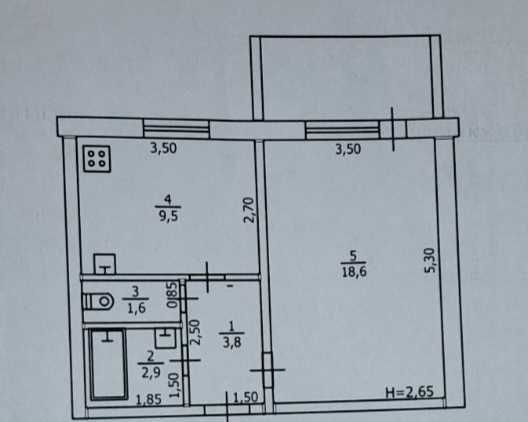 Продаж 1-кімнатної квартири, Чугуїв Chuhuiv - photo 1