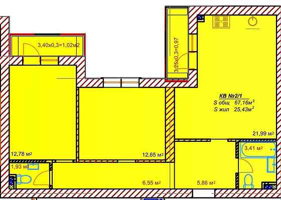 Продам срочно 2 ком. квартира 69м2. Клубный дом. Котел. Одесса