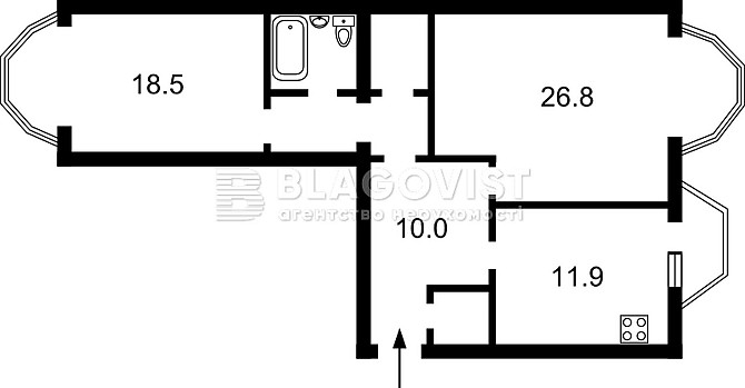 Продам 2-х кім.квартиру Волоська,51/27   82кв.м ст.м"Контрактова площа Київ - зображення 2