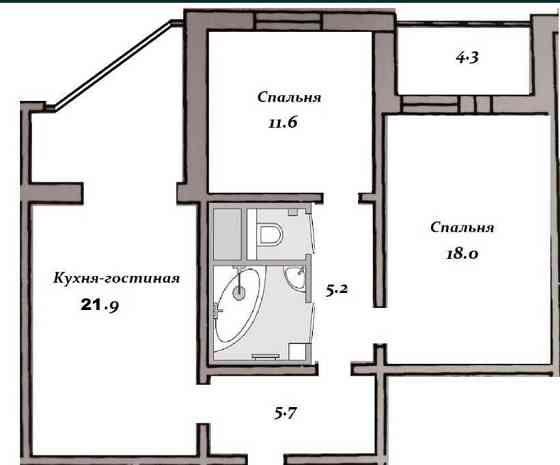 2 - кімнатна квартира по вул. Ю. ЗдановськоЇ 83а Kyiv