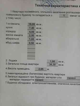 Продам однокімнатну квартиру Баришівка