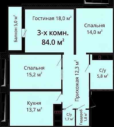 ЖК Омега (Толбухина) | 85,4м² | 3-х комнатная квартира от Строителей Odesa