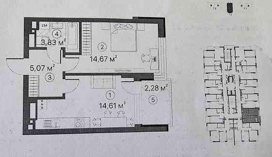 Продається 1-кімната квартира в ЖК "7 квартал", біля ТЦ "Ретровіль" Киев