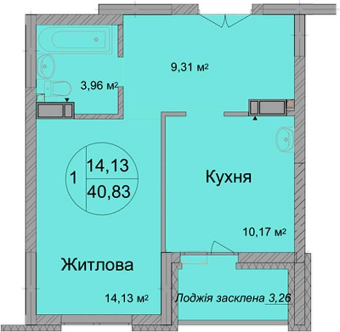 Без % 1 ком Святобор.Святошино.Ул Львовская 15 Киев - изображение 2