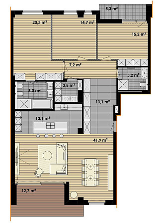 Продам 4 кімнатну 150м2 тераса з видом на Лавру ЖК Pechersk Hills Київ - зображення 2