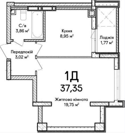 Ідеальна 1-кімнатна квартира у ЖК "Синергія Сіті"!! Ирпень - изображение 7