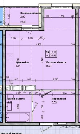 1кімн, 36,49м2, поруч з лісом та інфраструктурою Киев - изображение 2