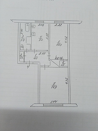 Продам 2х кімнатну кватиру.сПерехрестівка. Вільне (Сумська обл.) - зображення 1