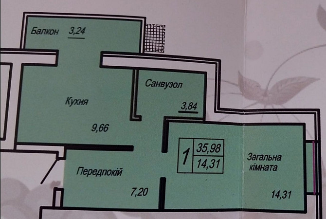 Продам 1-кімнатну квартиру новобудові ЖК Домашній Житомир - изображение 1