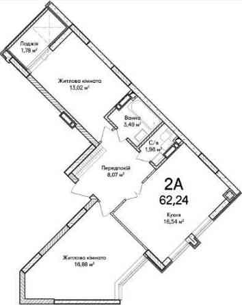 Сучасна 2-кімнатна квартира 62.24 м² без ремонту у ЖК "Синергія Сіті"! Ірпінь