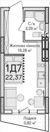 Затишна 1-кімнатна студія 22.8 м² у ЖК "Синергія Сіті" – чекає на вас! Іrpin - photo 6