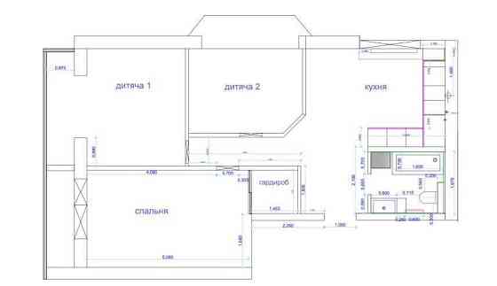 Сучасна, затишна трикімнатна квартира 74 м.кв. ЖК Family. Без% Гатне