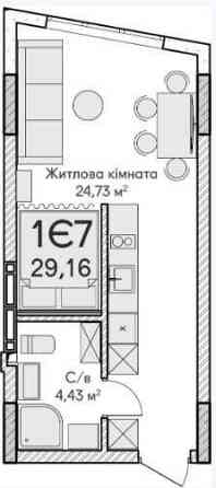 Унікальна пропозиція: 1-кімнатна студія 29.7 м² в ЖК "Синергія Сіті"! Ирпень