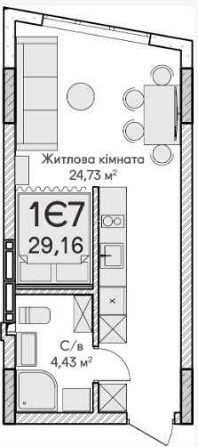 Унікальна пропозиція: 1-кімнатна студія 29.7 м² в ЖК "Синергія Сіті"! Ірпінь - зображення 2