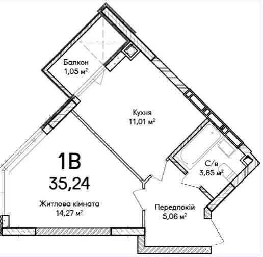 Сучасна 1-кімнатна квартира 35.24 м² у ЖК "Синергія Сіті"!! Ирпень