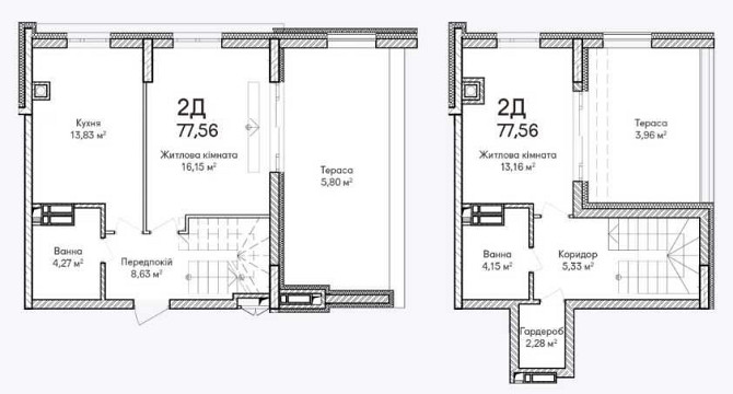 2-кімнатна двоповерхова квартира 77.56 м² у ЖК "Синергія Сіті" !! Ирпень - изображение 3