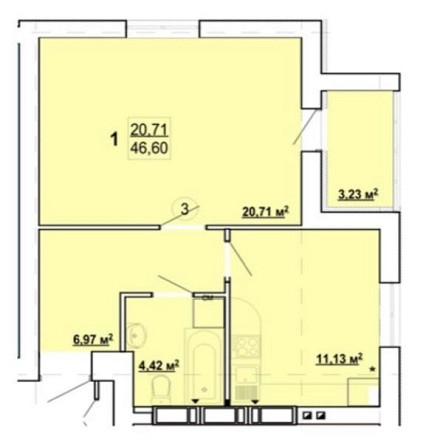 Продам 1 комнатную квартиру 46,6 м/кв новострой ЖК Гидропарк pp3 Kharkiv - photo 3