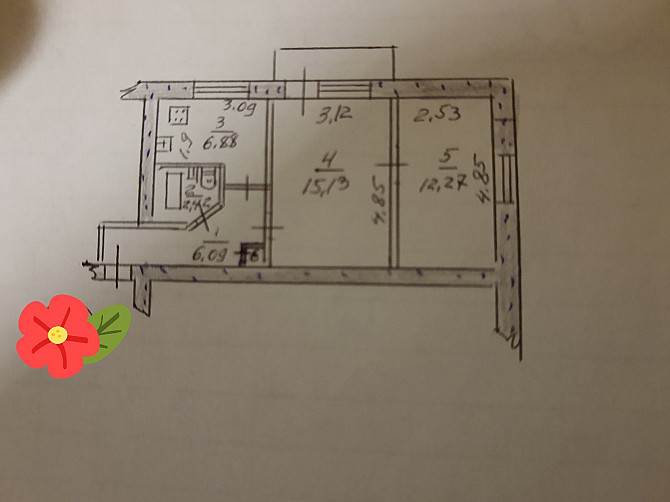 Продам 2х к кв, 3/5, Космическая, АТК Запорожье - изображение 1