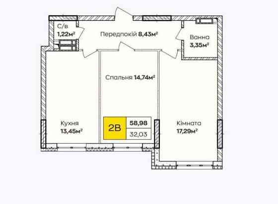 Двокімнатна Квартира 58.98м² з Розкішним Видом з Вікна Київ