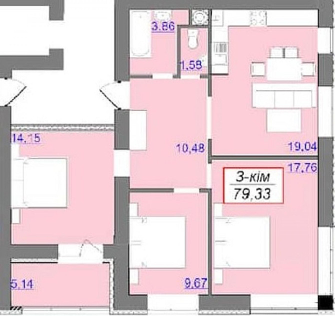 Продаж трикімнатної квартири | Івано-Франківськ Івано-Франківськ - зображення 5