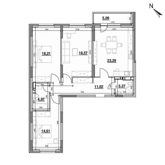 Продаж ЖК OK’LAND 3–кімнатна 100m² від Власника Киев