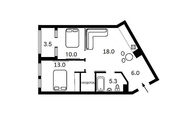 2к 57м2 ГЕНЕРАТОР ЖК Manhattan city, просп. Берестейський, 11 корп. 2 Kyiv - photo 1