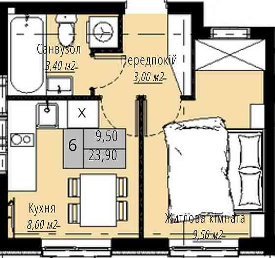 Квартира ОПЛАТА ЧАСТИНАМИ 5 років, без першого внеску Чабани