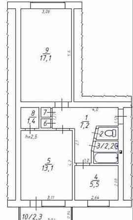 Продам 2к Шкільний 2/5п. 51кв.м Кропивницкий