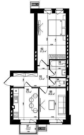 Продаж 2-кімнатної квартири в ЖК Center с. Білогородка Білогородка (Київська обл.)