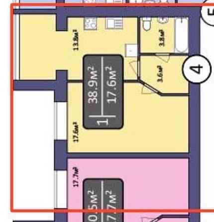 ПЕРЕУСТУПКА. Однокімнатна квартира в Центрі ID: 33278 Хмельницький