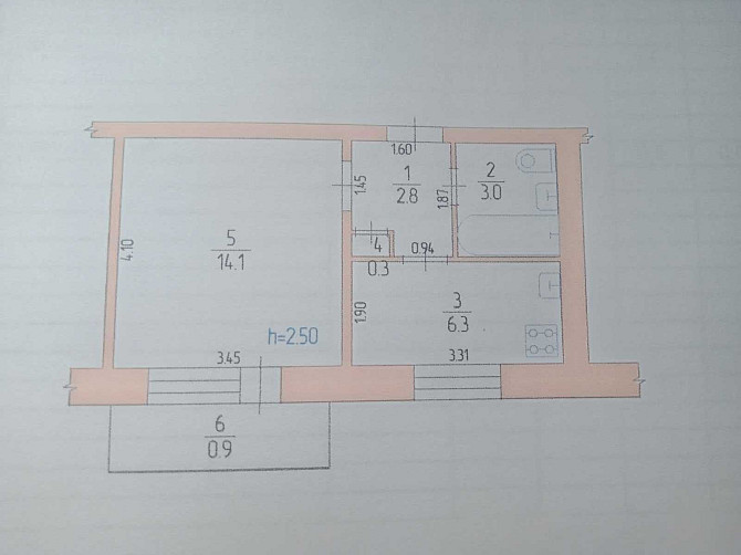 1К квартира, этаж 5, марата 47. Шостка - изображение 1