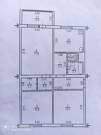 Продам 3х кімнатну квартиру в військовому містечку 12, буд. 156. Прилуки - зображення 1