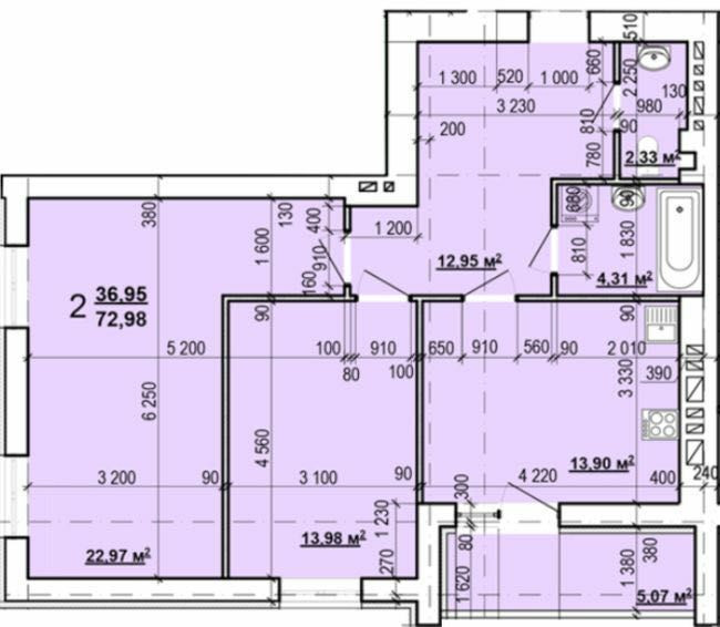 ЖК МИРА 3.ПРОДАМ! Отличная просторная 2-комнатная квартира 73 м2.AM Kharkiv - photo 1