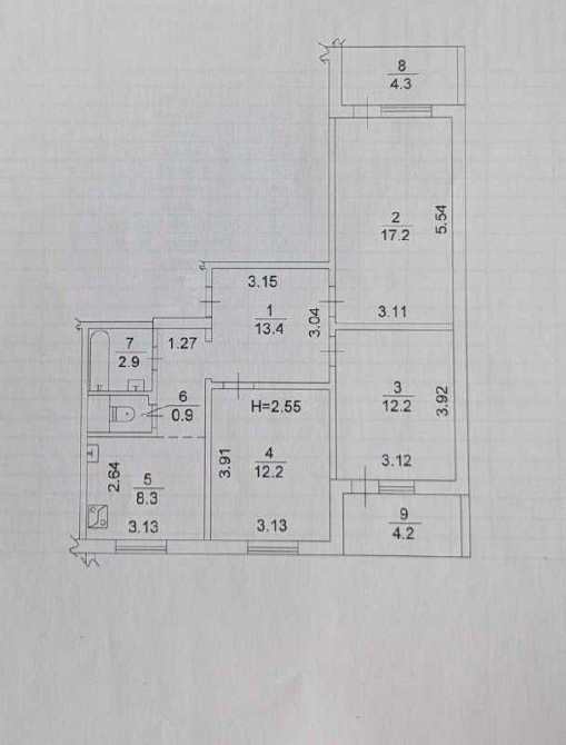 Продаж 3 кімн. вул. Мишуги 3, площа 75м2 Позняки, Осокорки, Дарницький Киев - изображение 4