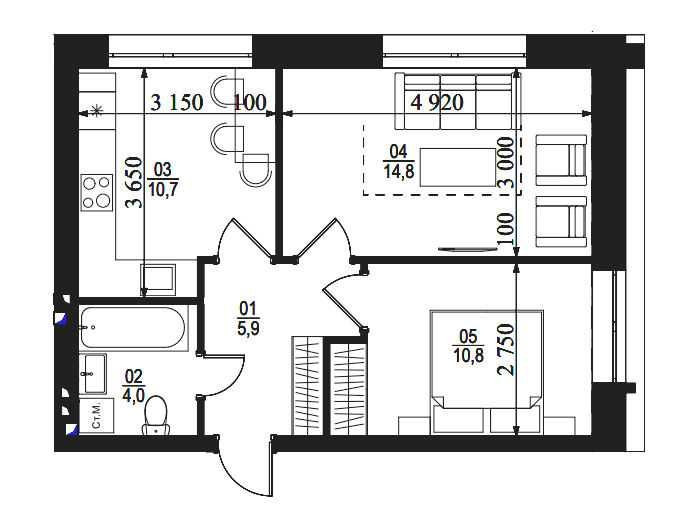 Продаж двокімнатної квартири 46 м2 у ЖК City Lake Шевченкове (Одеська обл.) - зображення 2