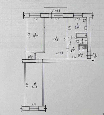 Продам 3 кімнатну квартиру в цегляному будинку район Троїцької Sumy - photo 5