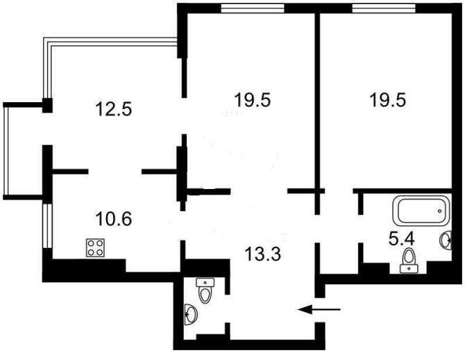 2х кімн. 95 кв.м., Центр, Димитрова 4, М Олімпійська ЖК Chelsea Tower Kyiv - photo 8