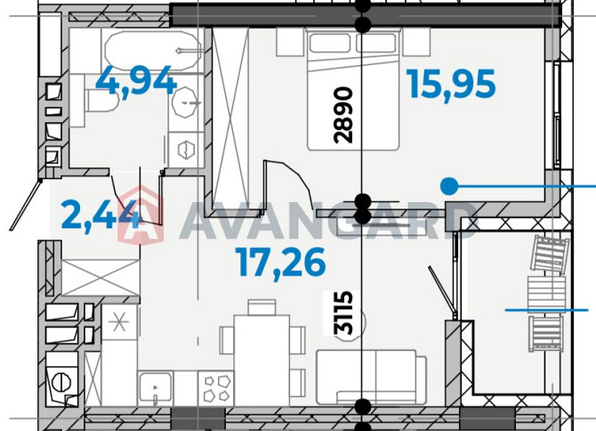 Продаж 1 кім 42 м2 в ЖК 'Шелест' Нова Оселя Львов - изображение 6