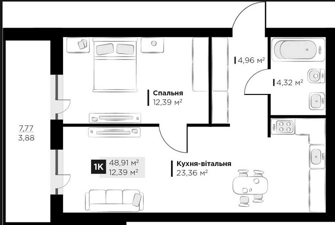 Власник 2к кв-ру 3пов 1секц Perfect Life ПерфектЛайф 65м2 1500дол/м2 Винники - изображение 4