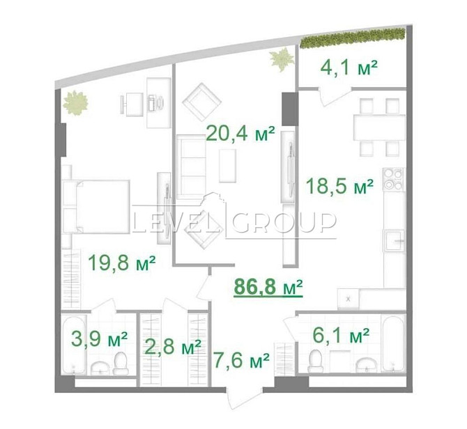 Продаж 2-кімнатної квартири в ЖК INTERGAL CITY Київ - зображення 2