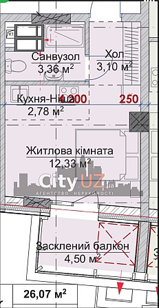 Продається квартира студія Ужгород - зображення 1