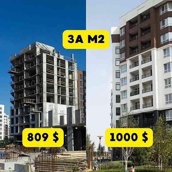 Старт продажу 809$ м2  | Однокімнатна біля набережної | Готова 1000$м2 Іrpin