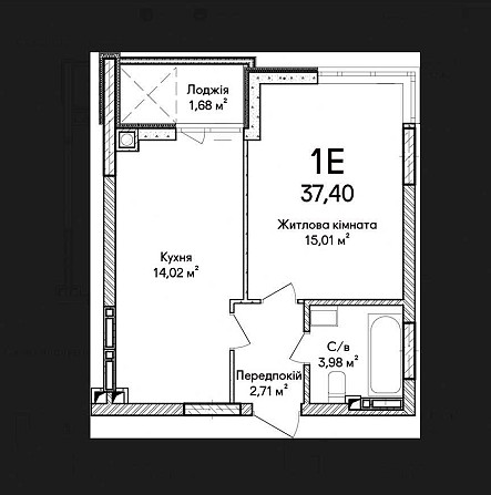 Старт продажу 809$ м2  | Однокімнатна біля набережної | Готова 1000$м2 Іrpin - photo 1