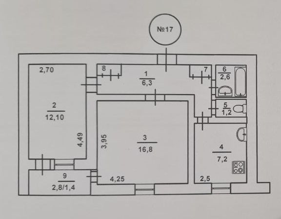 2-х комнатная квартира, Николаев Миколаїв - зображення 1