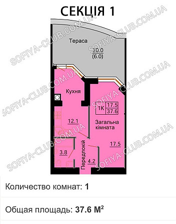 Продаж 1кімн з терасою‼️ ЖК Софія Резиденс Розтермінування Вишневое - изображение 1