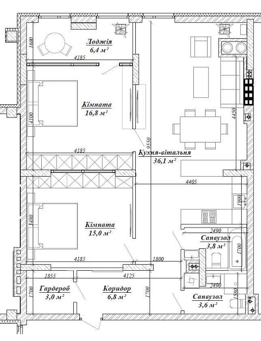 Квартира 91,5 м.кв у зданому будинку 2пов, Стрийська,113 Автовокзал Зубра - изображение 3