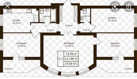 Продаж 4к. квартиру 112 кв. м. ЖК Чайка, метро Житомирське Чайки (Киевская обл.)